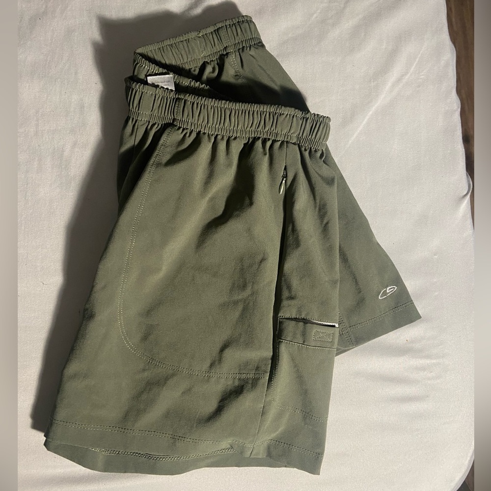 Green champion athletic shorts